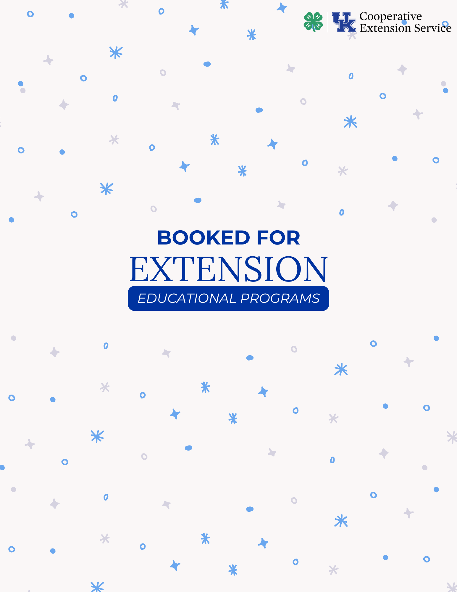 Booked for Extension Programs