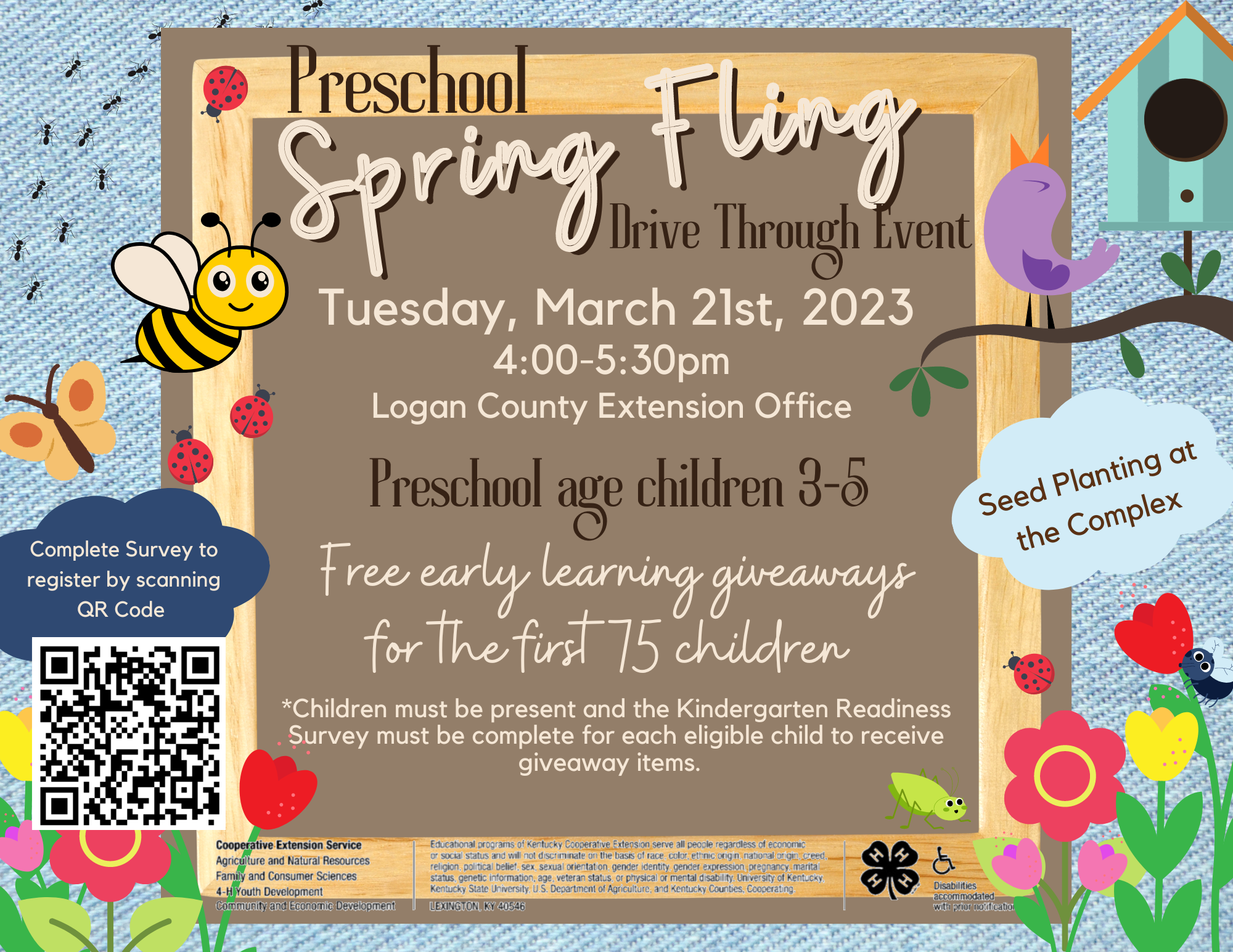 Preschool Spring Fling Drive Through | Logan County Extension Office